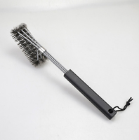 Brosse de nettoyage pour barbecue en fil d'acier torsadé, robuste, avec poignée antidérapante, pour terrasse, camping et outils de barbecue – Vente en gros