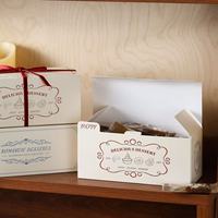 Boîte cadeau en papier sulfurisé vintage, emballage pour nougat, flocons de neige, biscuits croustillants, bonbons au caramel