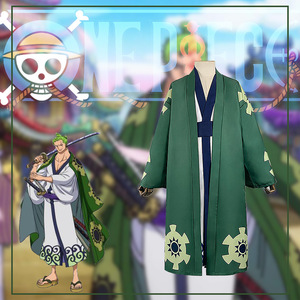 Costume de cosplay One Piece Zoro Juro, kimono vert, costume d'anime, yukata japonais pour hommes et femmes, tailles S-XXXL - Product Image 1