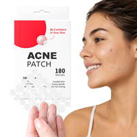 Patchs Hydrocolloïdes Puissants et Imperméables à Formule Personnalisée pour l'Acné, à l'Acide Salicylique, Transparents et Invisibles en Forme d'Étoile pour le Traitement de l'Acné