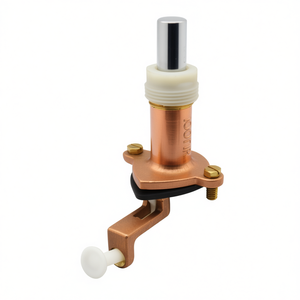 Robinet à bouton en cuivre 1/4 pouce, corps en laiton avec bouton blanc pour équipements de plomberie - Product Image 3