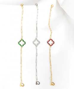 Pulsera de Oro de 14 Quilates con Piedras Preciosas Naturales/de Laboratorio/Diamantes - Product Image 1