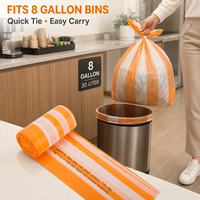 Sacs poubelles de cuisine grand format OEM ODM à marque privée, avec poignées à nouer, résistants aux fuites, extra épais, compostables, emballage personnalisé Chine Vietnam