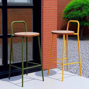 Silla de Bar nórdica moderna de lujo para exteriores, taburete alto con respaldo, famosa por el ocio <span class=keywords><strong>en</strong></span> el hogar, Popular <span class=keywords><strong>en</strong></span> <span class=keywords><strong>Internet</strong></span> para la sala de estar - Product Image 3