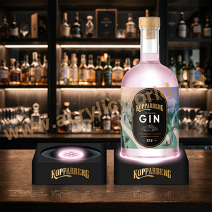 Support de présentation de bouteille de vin LED avec base en acrylique illuminée, présentoir pour une seule bouteille pour bar - Product Image 3
