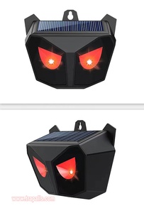 La luz roja del jardín parpadea brillantemente estilo búho Animal disuasorio expulsar ratón repelente de pájaros dispositivo Solar repelente de animales - Product Image 4