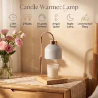 Lampe chauffante à bougie à hauteur réglable de luxe en sortie d'usine pour le yoga à la maison avec minuterie et gradateur