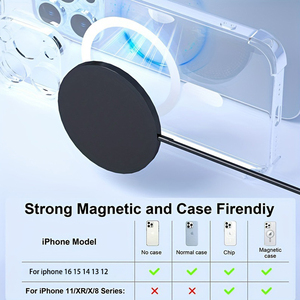 Support de chargeur sans fil magnétique rapide Qi2 15W portable pour iPhone 16 15 14 13 <span class=keywords><strong>Samsung</strong></span> S24 25 <span class=keywords><strong>23</strong></span> Chargeur de <span class=keywords><strong>téléphone</strong></span> sans fil - Product Image 2