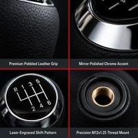 Poignée de levier de vitesses manuelle pour MAZDA 3 BK BL (06-12) 5 CR CW (05-13) pour MAZDA 6 II GH (07-12) CX-7 ER (06-12)