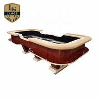 Table de craps sur mesure Lange 136 pouces, fournitures de casino, jeu de dés, table de poker avec pare-chocs en caoutchouc pyramidal diamanté, service personnalisé