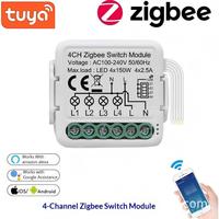 Disjoncteur Zigbee et interrupteur intelligent, module d'interrupteur intelligent Tuya, interrupteur intégré, modèle VM-S08, matériau ABS+PC, 50/60Hz