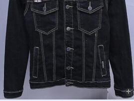 Nuova giacca Casual taglie forti da uomo giacca in Denim personalizzata all'ingrosso da uomo in Denim nero <span class=keywords><strong>per</strong></span> uomo Unisex - Product Image 2