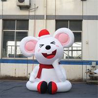 Grande souris gonflable mignonne, mascotte publicitaire de Noël pour événements pour enfants et points photo