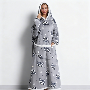 Indoor Outdoor <strong>Men</strong> Women Keep Warm Winter Super Soft Warm Cozy Adults Teens Kids <strong>Blanket</strong> <strong>Hoodie</strong> Long Hooded Sweatshirt <strong>Blanket</strong> - Product Image 4
