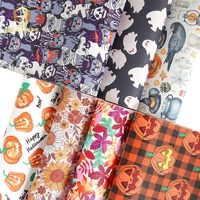 Personnages personnalisés en vinyle imprimé de squelette de sang d'Halloween en similicuir imprimé sur des arcs en vinyle pour bricolage artisanal de sacs à main