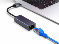 Adaptateur Ethernet USB 3.0 1000Mbps en alliage d'aluminium avec lampe Adaptateur réseau LAN RJ45 Produit filaire gratuit en stock
