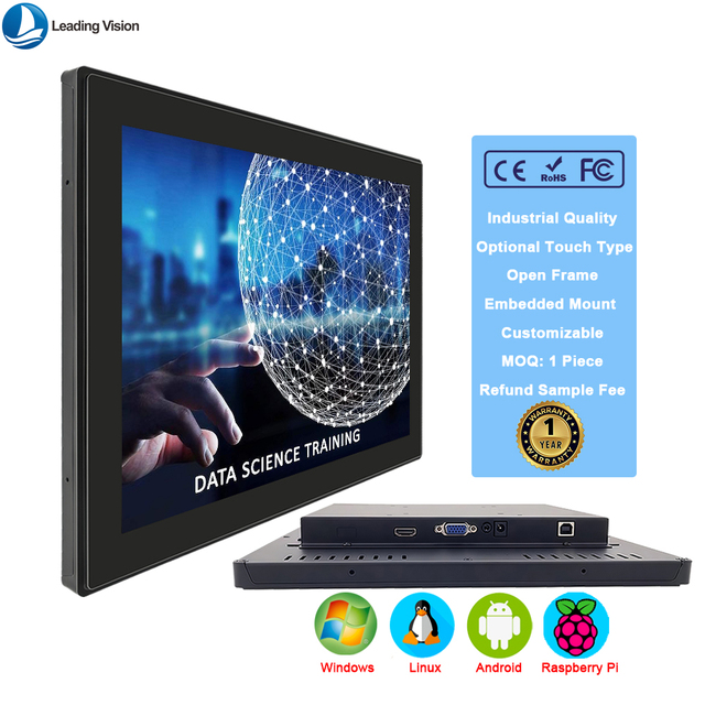 Industrial 27 Inch Touchscreen Monitor Full HD 1920x1080 IP65 Waterproof CE Certified