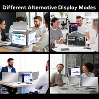 Mac/Win Compatible 15.6 Inch Laptop Screen Extender, Quad Monitor Used Gaming & Design Portable Monitor, 1 Cable Connect
