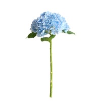 Buket Bunga Hydrangea Buatan Multiwarna dengan Daun Hijau untuk Dekorasi Pernikahan, Rumah, Pesta, dan Meja Grosir