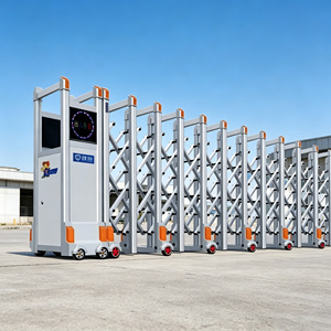 Puerta Corredera Automática de Acero Inoxidable, Puerta Eléctrica de Acero, Diseño de Puerta Principal para Fábricas, Escuelas, Entrada de Vehículos Industriales - Product Image 1