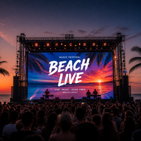 Pantalla LED de Alquiler para Escenarios, Resistente al Agua, P2.6 IP65, con Bloqueo Rápido para Conciertos, Festivales y Bodas