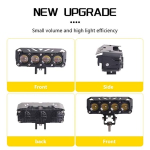 Sanvi High Quality S004 Four Eye Spotlight Led Headlights for Car Motorcycle Driving Bulb White Yellow Dual Color Headlight - Product Image 3