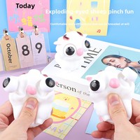 Jouet anti-stress créatif en PVC, mignon, à grands yeux, en forme de mouton, poupée à presser