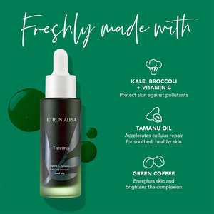 ETRUN Marque privée Sérum autobronzant pour le visage pour le bain de soleil Eau de coco et Aloe Vera Mélanine végétale naturelle Peau Éclat progressif - Product Image 6