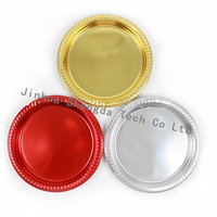 Assiettes de présentation jetables dorées élégantes et légères de 9 pouces – Assiettes de dîner en plastique économiques pour mariages, fêtes et événements