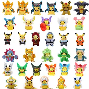 Boneka mewah Pikachued, gaya panas, cosplay, Charizard Kirby Slowpoke, mainan transformasi mewah untuk anak-anak