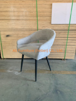 Chaise de salle à manger en chenille scintillante, vendue en gros directement de l'usine, avec pieds en métal, idéale pour la salle de bain et la salle à manger