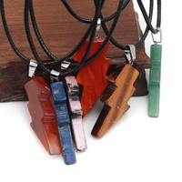 Collier pendentif en pierre de foudre naturelle collier bijoux en cristal brut faisant des breloques pour la protection de la guérison énergétique cadeau de mise à la terre
