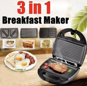 <span class=keywords><strong>Sandwichera</strong></span> Eléctrica Multifuncional <span class=keywords><strong>SOKANY</strong></span> con Plancha Antiadherente Desmontable para Waffles y Paninis, 3 en 1, Negra - Product Image 4