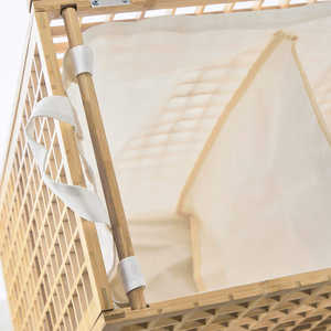 Cesto della <span class=keywords><strong>biancheria</strong></span> in cotone personalizzabile pieghevole in legno di bambù contenitori con coperchio cesto della <span class=keywords><strong>biancheria</strong></span> con <span class=keywords><strong>Design</strong></span> elegante panno sporco - Product Image 6