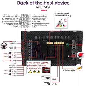 Hicbest เครื่องเสียงรถยนต์มีวิทยุระบบแอนดรอยด์ไร้สาย<span class=keywords><strong>2</strong></span> + 64G 1 DIN 6.86 ''รถยนต์ & เครื่องเล่นแอนดรอยด์แบบมีสายอัตโนมัติ BT GPS FM RDS - Product Image 6