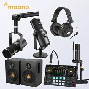 Microphone dynamique USB/XLR MAONO PD400X <span class=keywords><strong>avec</strong></span> égaliseur logiciel pour podcast, jeux, cartes son et packs de casques - Product Image 1