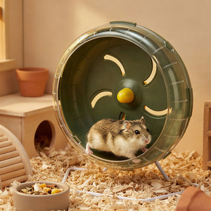 Roue d'exercice silencieuse pour hamster avec support, ensemble d'exercice pour animaux de compagnie pour la décoration de cage et la remise en forme du hamster - Product Image 3