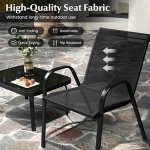 Conjunto <span class=keywords><strong>de</strong></span> Muebles <span class=keywords><strong>de</strong></span> Jardín Teslin Popular <span class=keywords><strong>de</strong></span> 4 Piezas para Patio con Cómodo Sillón - Product Image 5
