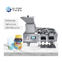Petite machine de comptage de laboratoire de bureau à 4 trous Capsules dures et molles semi-automatiques embouteillant des bonbons pour les petits espaces