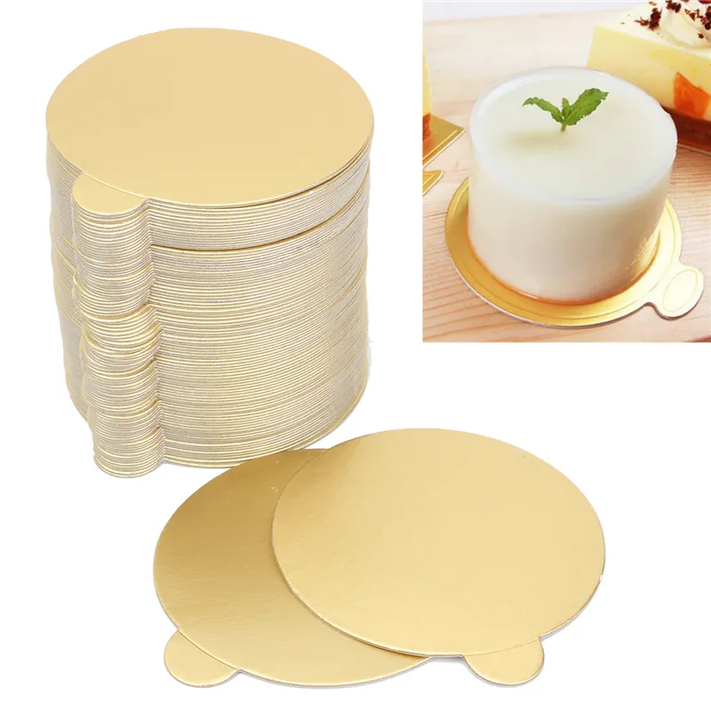 Gold/silver cake board round,Mini cake paper board