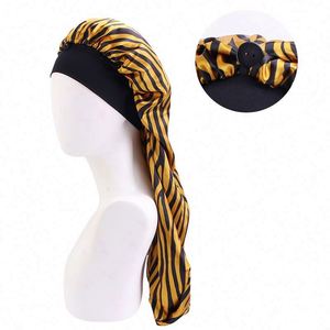 Bonnet long en satin large avec fermeture à bouton-pression, pour tresses longues, pour femme, plage, extérieur, usage quotidien, toutes saisons - Product Image 2