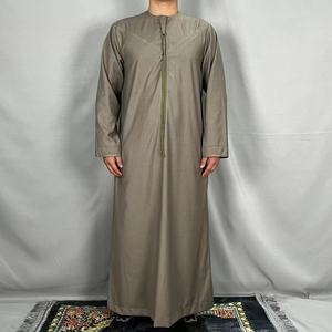 Túnicas de caftán turco de estilo nacional de Oriente Medio HJ EMMR03, venta al por mayor, Thobe Jubba árabe, <span class=keywords><strong>Alharamain</strong></span> para hombres - Product Image 3