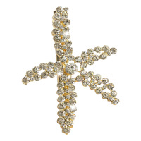 YIYI Korean Fashion Bling Strass Diamanten Metall Haar Klaue Clips Starfish Pearl Haars pangen für Mädchen
