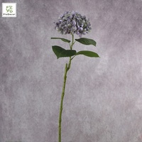 Bunga Hydrangea Prancis 62cm Buatan dari Lateks dengan Buah Kecil Seri Warna Musim Gugur, Bunga Sentuhan Nyata untuk Perlengkapan Fotografi