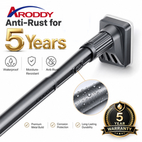 ARODDY OEM ODM Factory Tringle de Douche à Tension Réglable en Carbone Gris 0,7-1,2m Sans Perçage