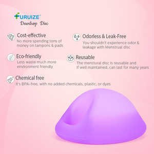 Furuize vente en gros de disques menstruels Copas personnalisés disque menstruel souple réutilisable en silicone médical disque menstruel <span class=keywords><strong>Disco</strong></span> fabricant de disques menstruels - Product Image 5