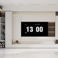 Nouvelle arrivée, meuble mural en bois résistant à la chaleur, personnalisable, support d'écran TV, cheminée électrique, meuble de rangement pour salon