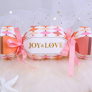 Commercio all'ingrosso di lusso a forma di caramella di nozze scatola di cioccolato e biscotti vendita calda scatola di carta regalo con nastro per feste Festival - Product Image 6