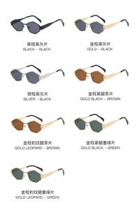 2024 Lvcong femmes métal lunettes <span class=keywords><strong>de</strong></span> soleil forme <span class=keywords><strong>de</strong></span> diamant lunettes <span class=keywords><strong>de</strong></span> soleil concepteur mode UV 400 dame lunettes <span class=keywords><strong>de</strong></span> soleil petit cadre pour unisexe - Product Image 6