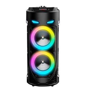 Xách tay 16 Wát công suất cao loa kép LED ánh sáng không Dây Super Bass sân khấu Đảng karaoke bt Loa răng Xanh - Product Image 1